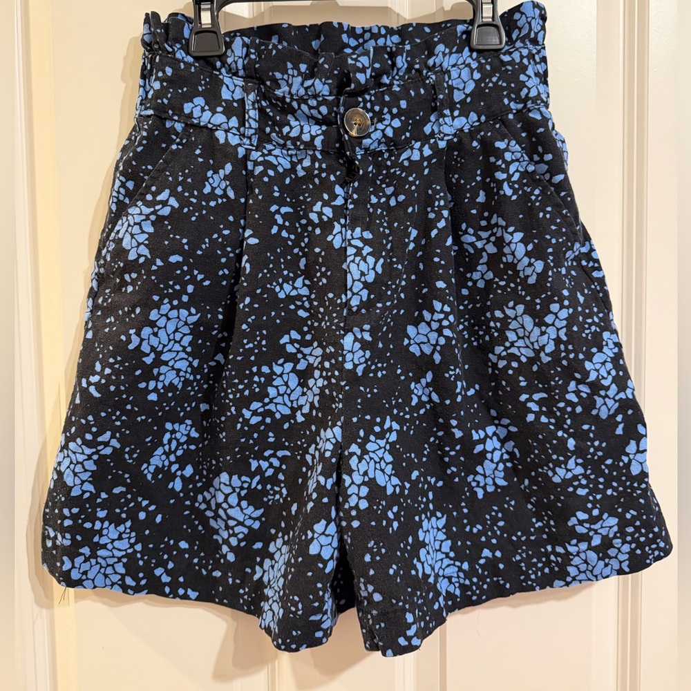 Who what wear high waisted linen blend pleated shorts